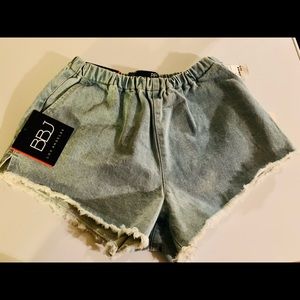 Stretchy Denim High Waisted Shorts.